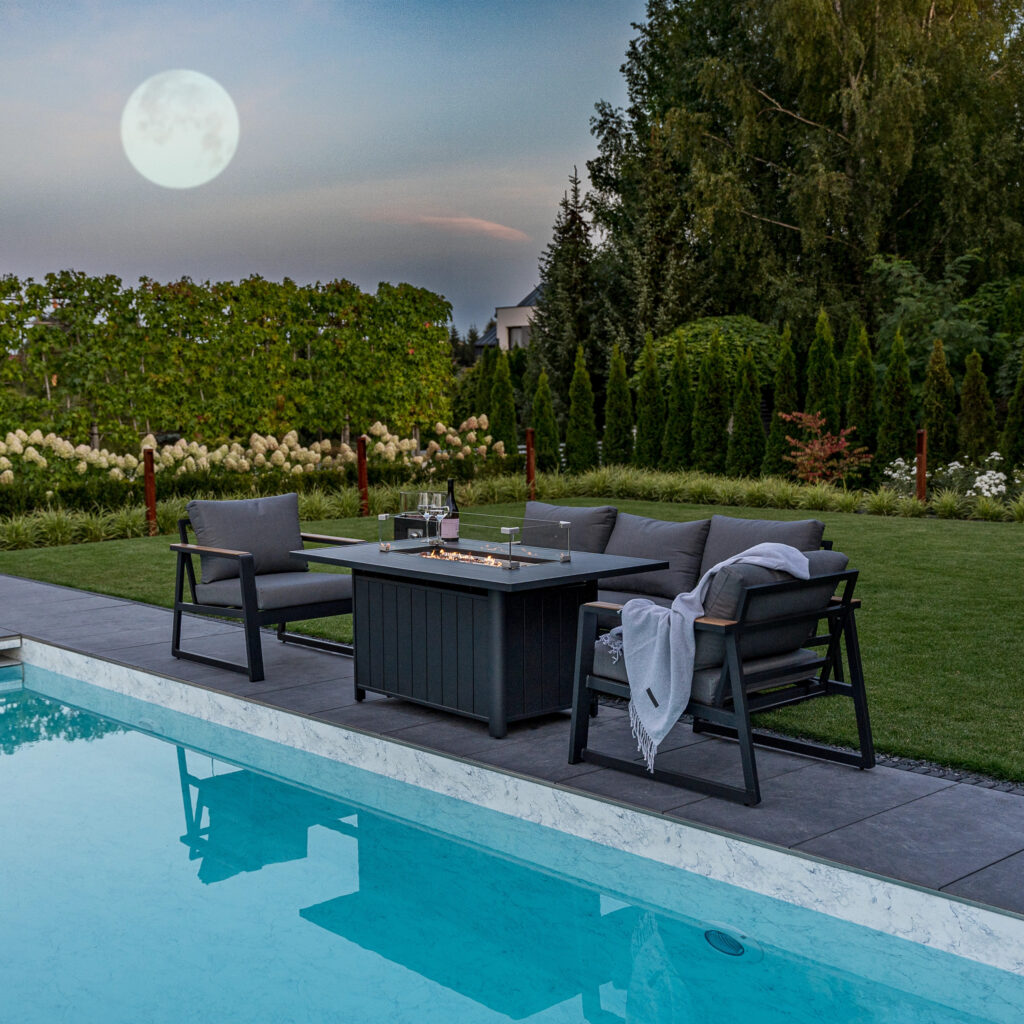 Patio Furniture Set with Gas Firepit Table SA1102