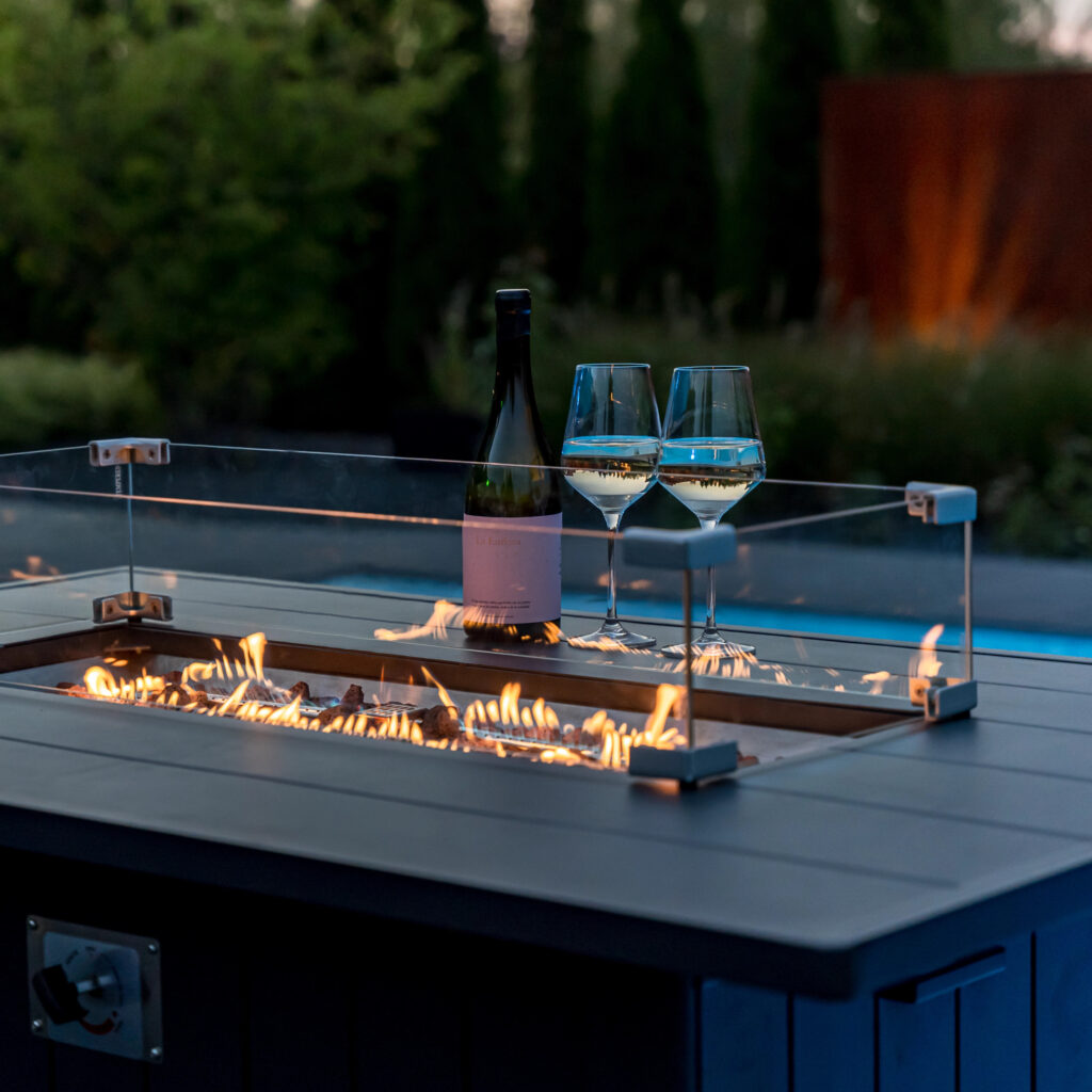 Patio Furniture Set with Gas Firepit Table SA1102