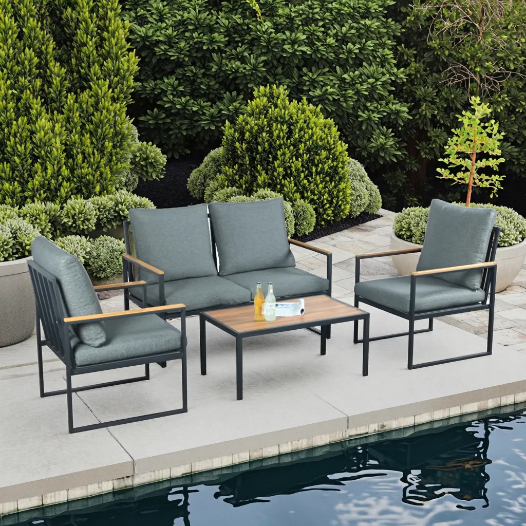 Modern metal garden sofa SA2195