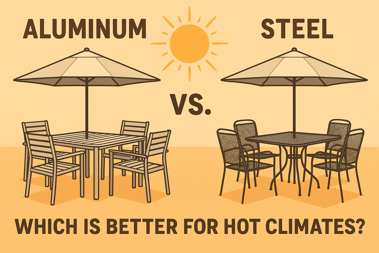 Aluminum vs. Steel in Patio Furniture: Which is Better for Hot Climates?
