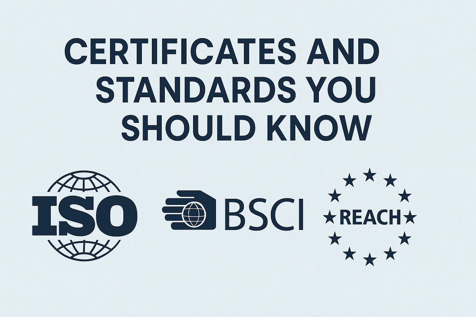 Certificates and Standards You Should Know: ISO, BSCI, REACH