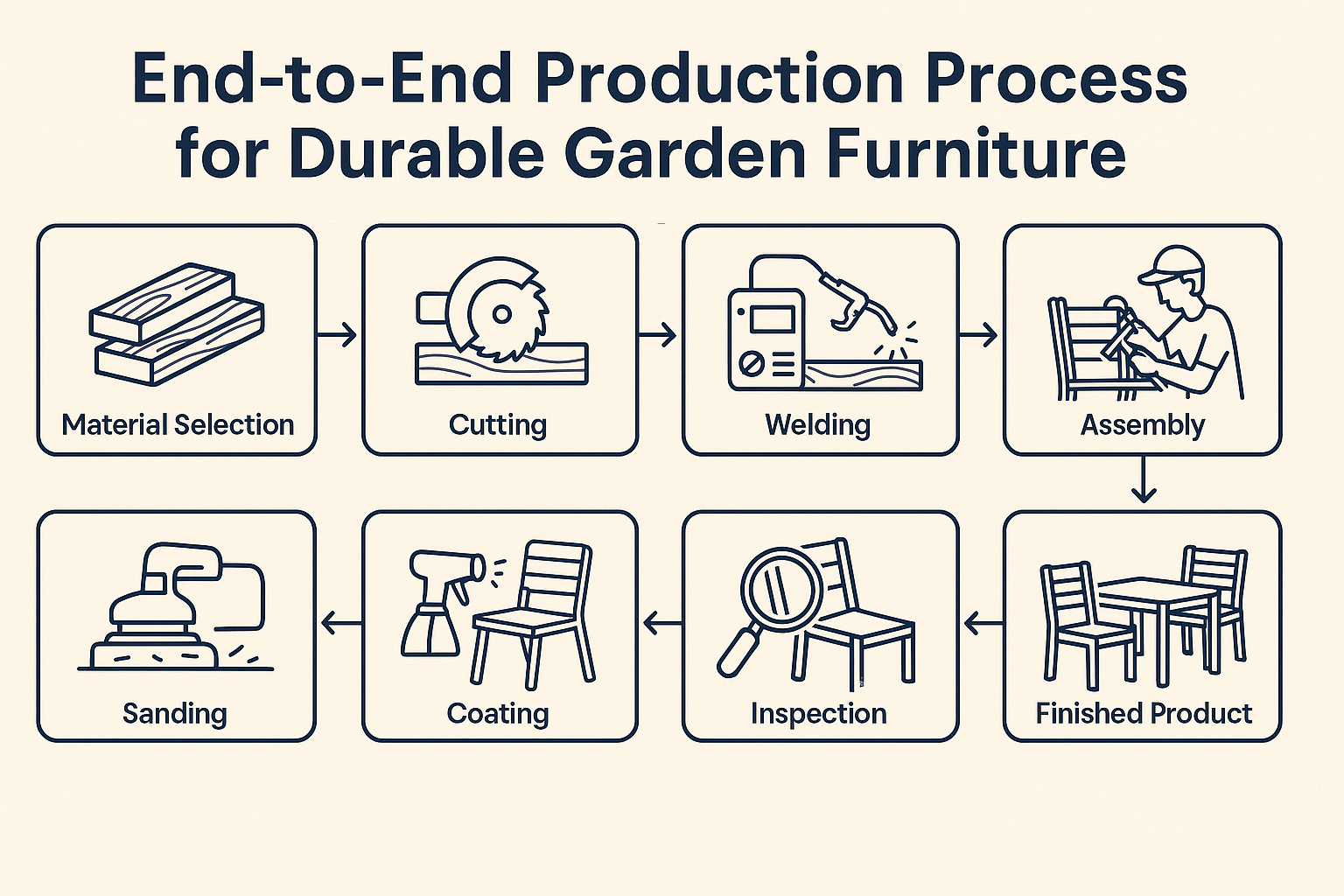 Our End-to-End Production Process for Durable Garden Furniture