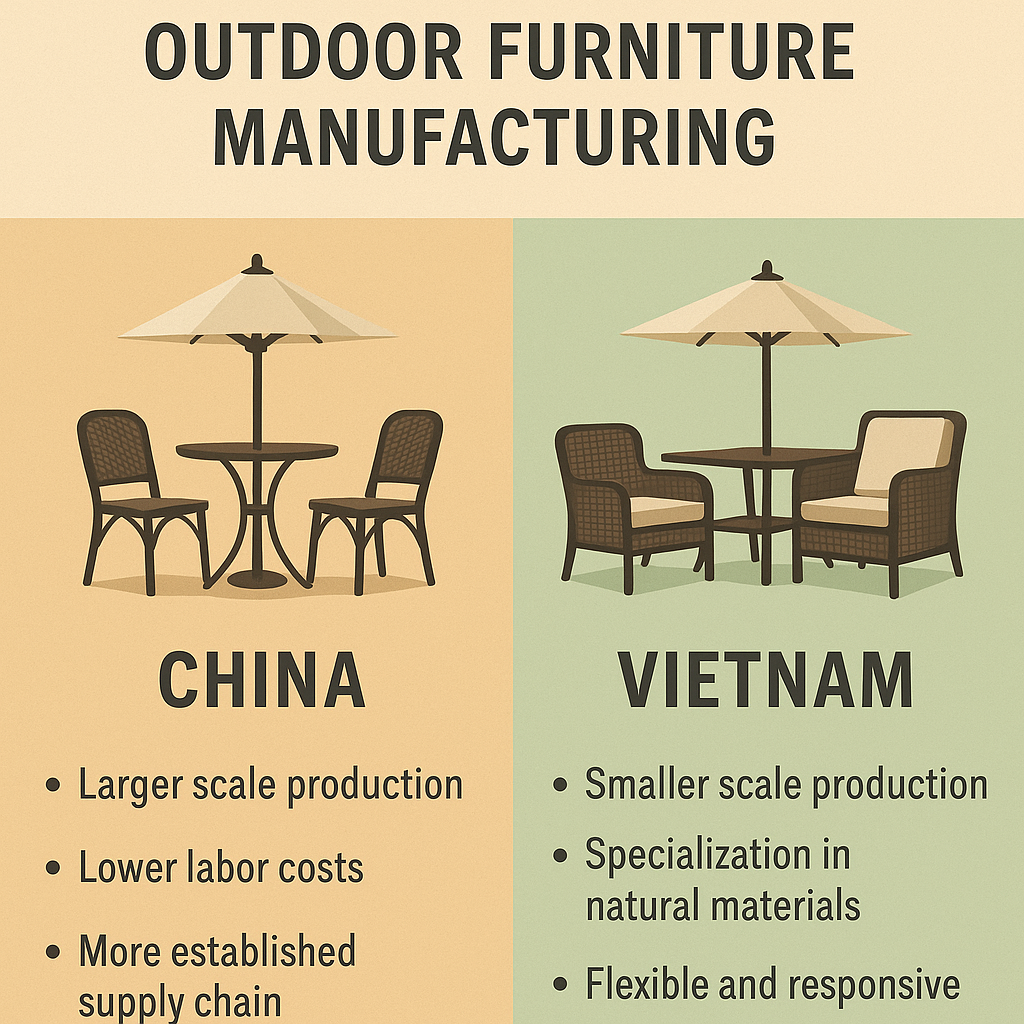 Comparing Chinese and Vietnamese Outdoor Furniture