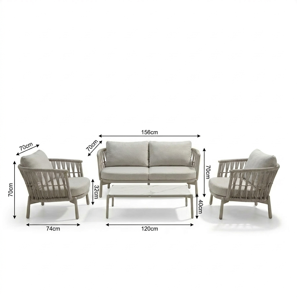 Modern Aluminum Frame Sofa Set WEAVE MIST DL05P42619 (7) Modern Aluminum Frame Sofa Set WEAVE MIST DL05P42619 (7)