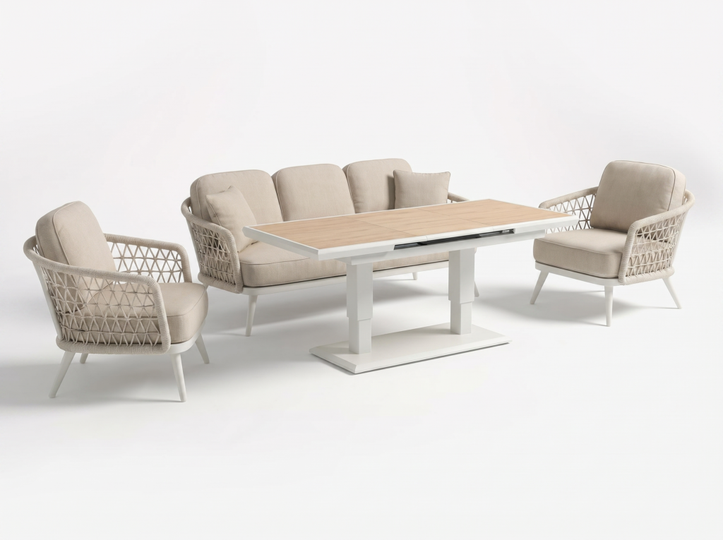 Outdoor Dining Sofa Set WEAVE-DL05P4-6 Outdoor Dining Sofa Set WEAVE-DL05P4-6