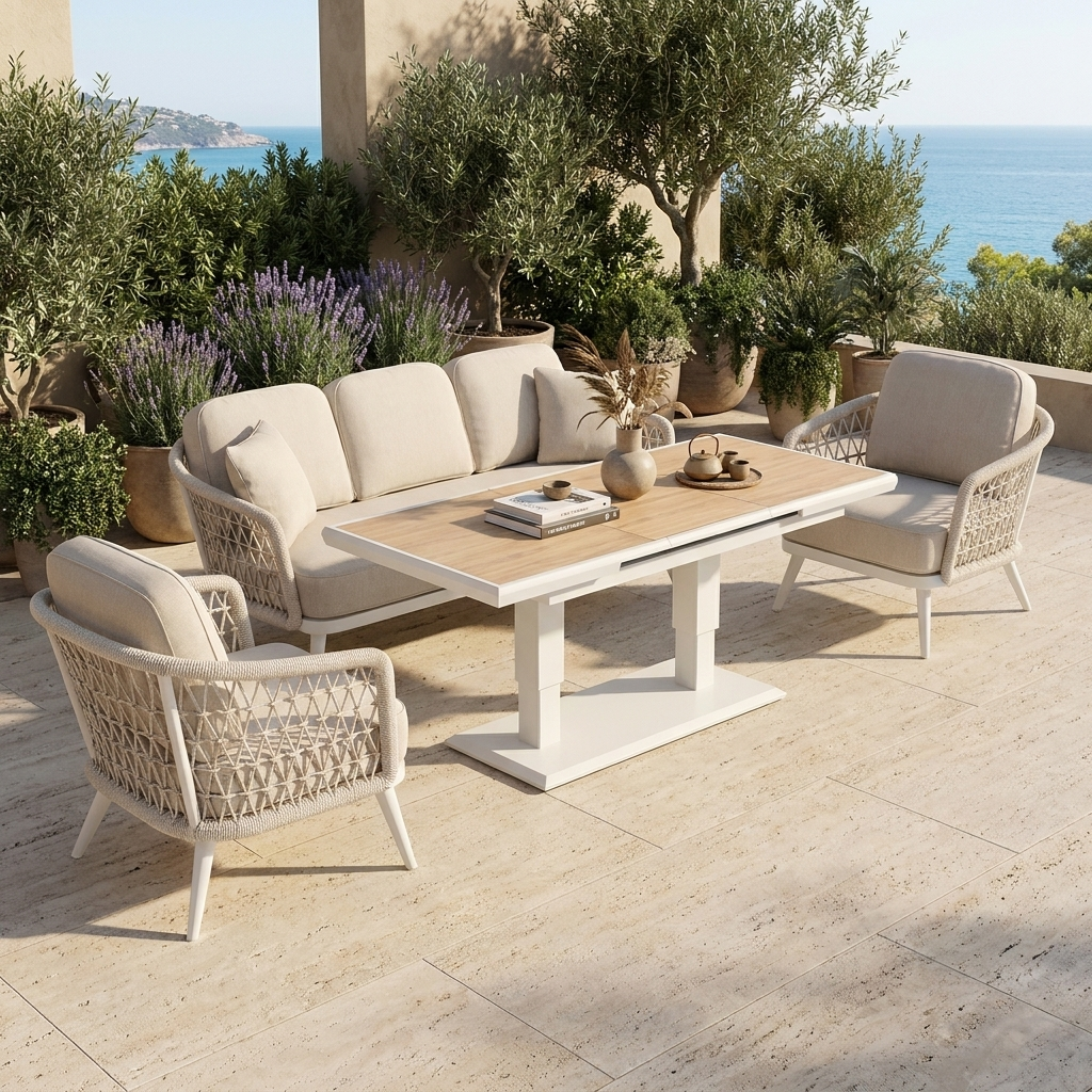Outdoor Dining Sofa Set WEAVE-DL05P4-6 Outdoor Dining Sofa Set WEAVE-DL05P4-6