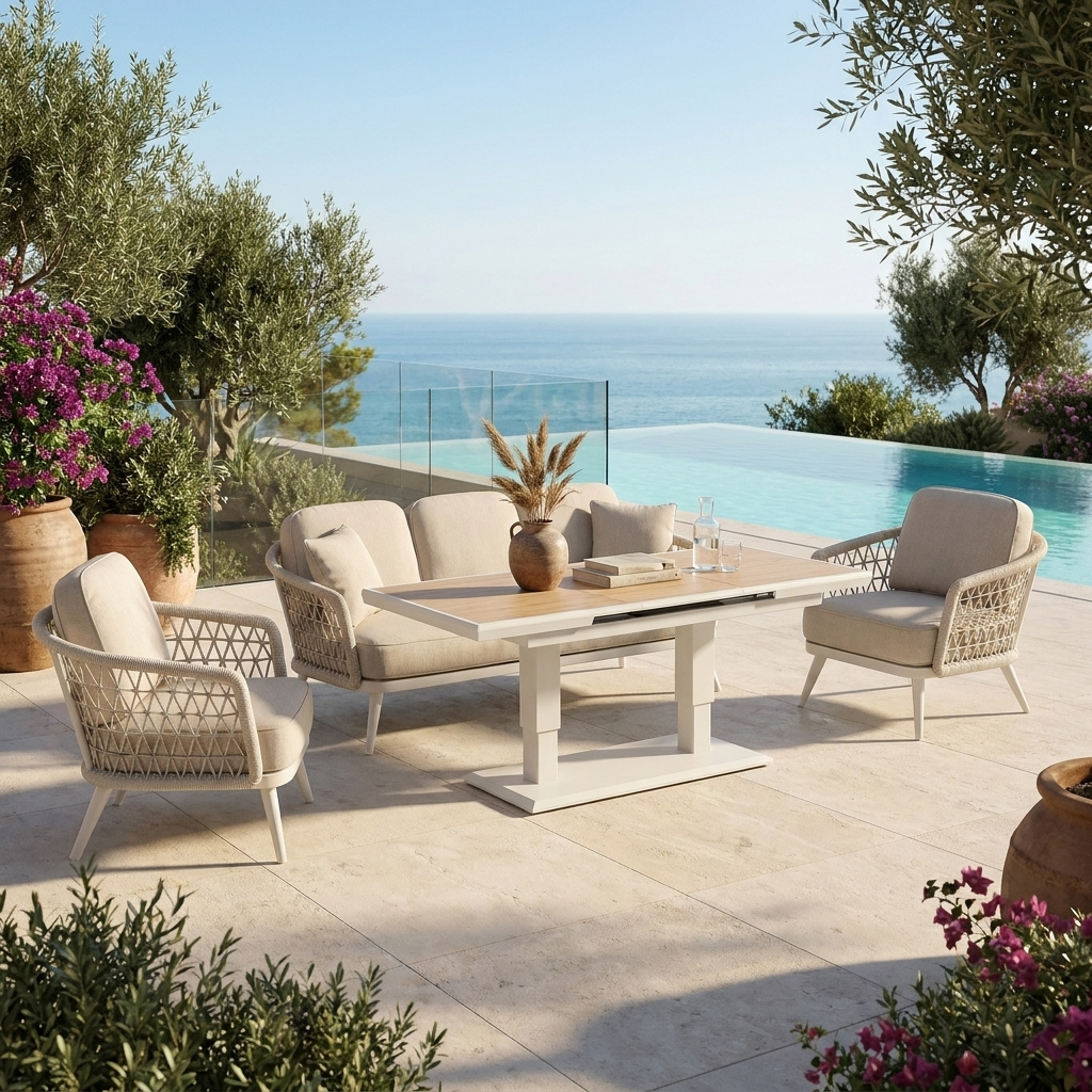Outdoor Dining Sofa Set WEAVE-DL05P4-6 Outdoor Dining Sofa Set WEAVE-DL05P4-6