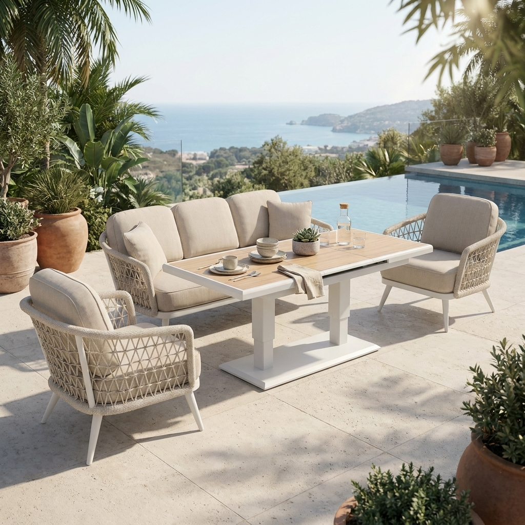Outdoor Dining Sofa Set WEAVE-DL05P4-6 Outdoor Dining Sofa Set WEAVE-DL05P4-6