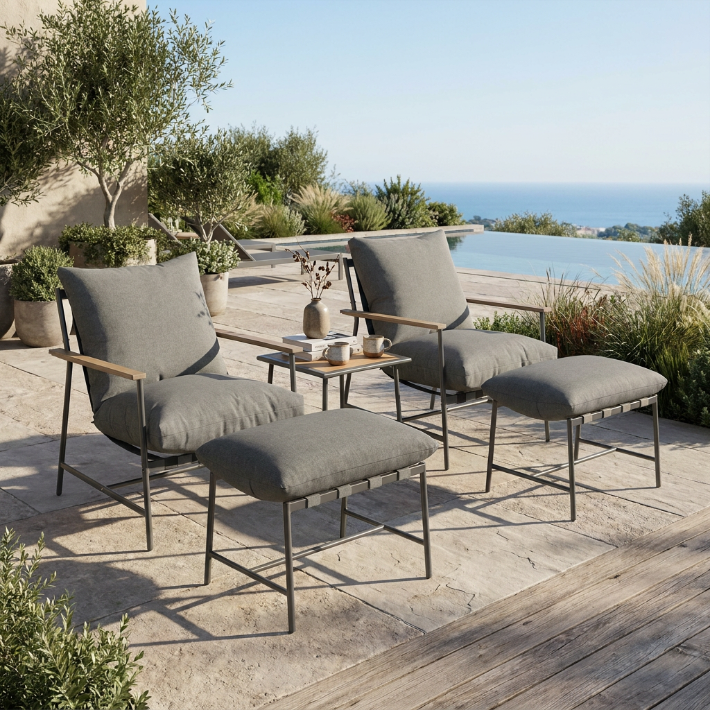 5 Piece Patio Lounge Chair Signature-DL07P5-4 5 Piece Patio Lounge Chair Signature-DL07P5-4