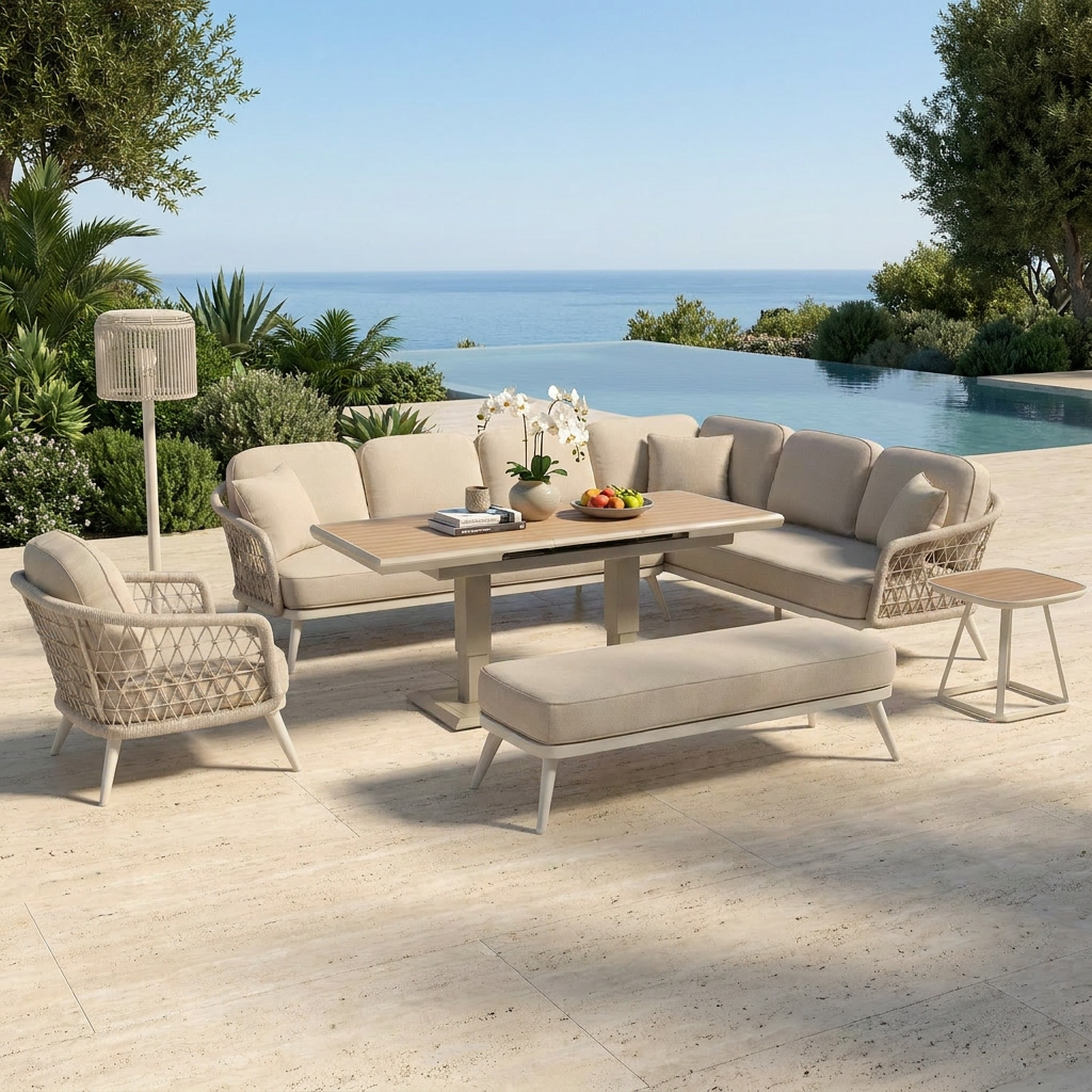 Aluminum Sectional Sofa Set WEAVE-DL05P4-1 Aluminum Sectional Sofa Set WEAVE-DL05P4-1
