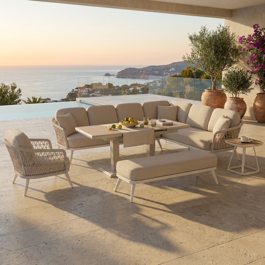 Aluminum Sectional Sofa Set WEAVE-DL05P4-1 Aluminum Sectional Sofa Set WEAVE-DL05P4-1