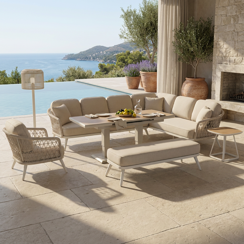 Aluminum Sectional Sofa Set WEAVE-DL05P4-1 Aluminum Sectional Sofa Set WEAVE-DL05P4-1