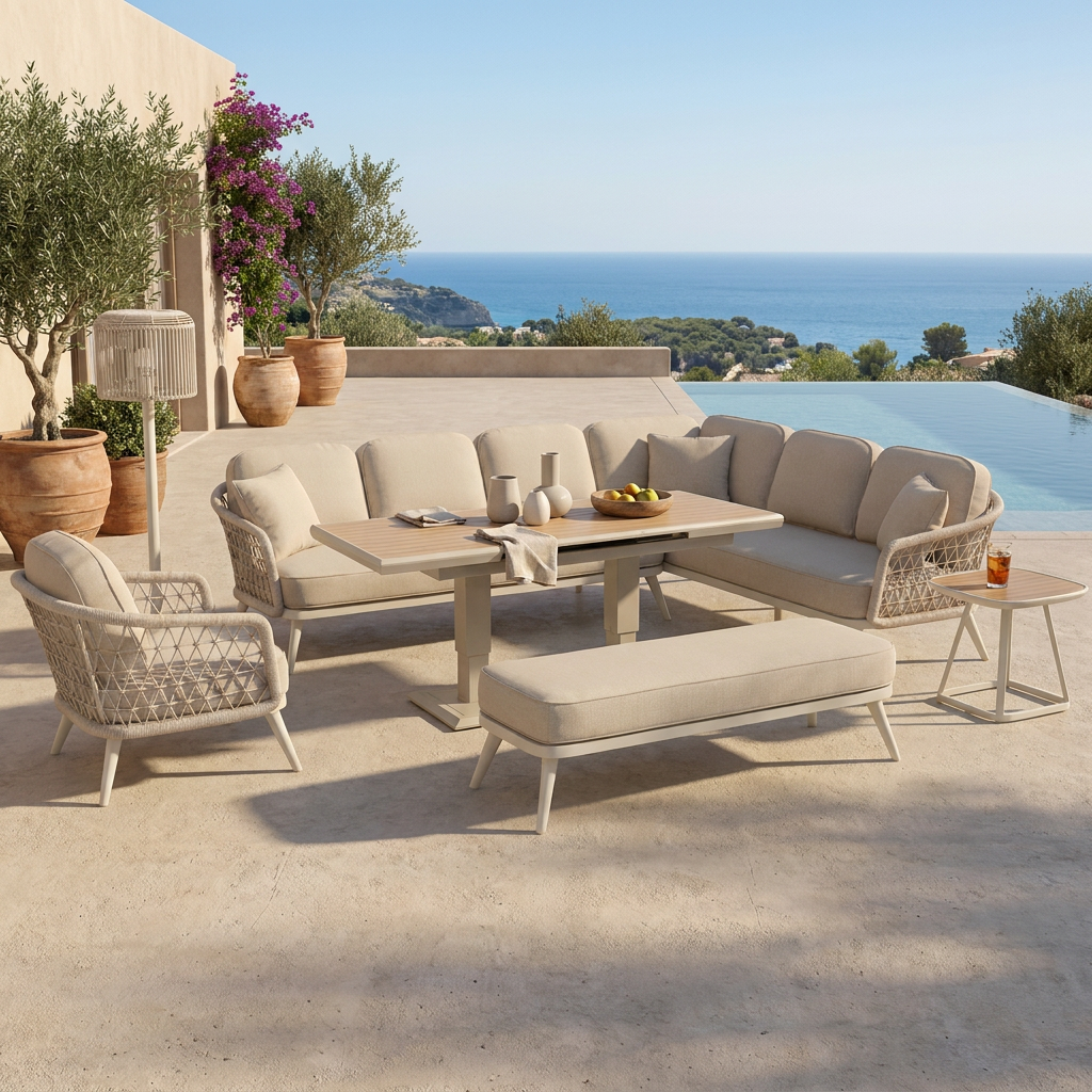 Aluminum Sectional Sofa Set WEAVE-DL05P4-1 Aluminum Sectional Sofa Set WEAVE-DL05P4-1