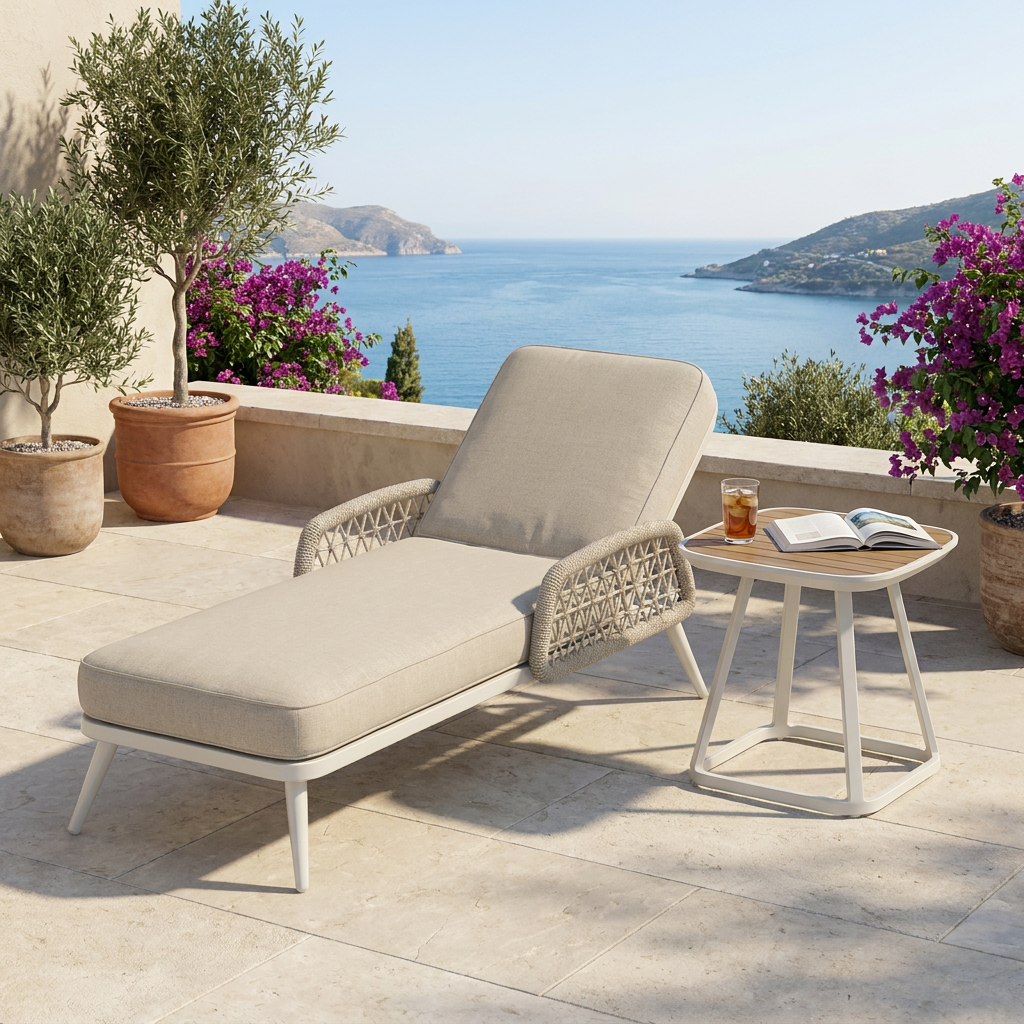 Aluminum Sun Lounger Set WEAVE-DL05P4-2 Aluminum Sun Lounger Set WEAVE-DL05P4-2