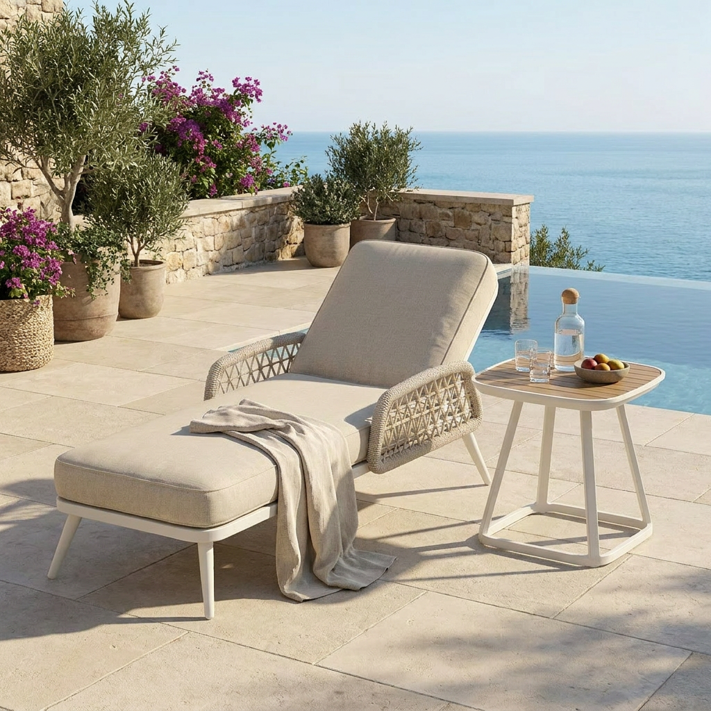 Aluminum Sun Lounger Set WEAVE-DL05P4-2 Aluminum Sun Lounger Set WEAVE-DL05P4-2
