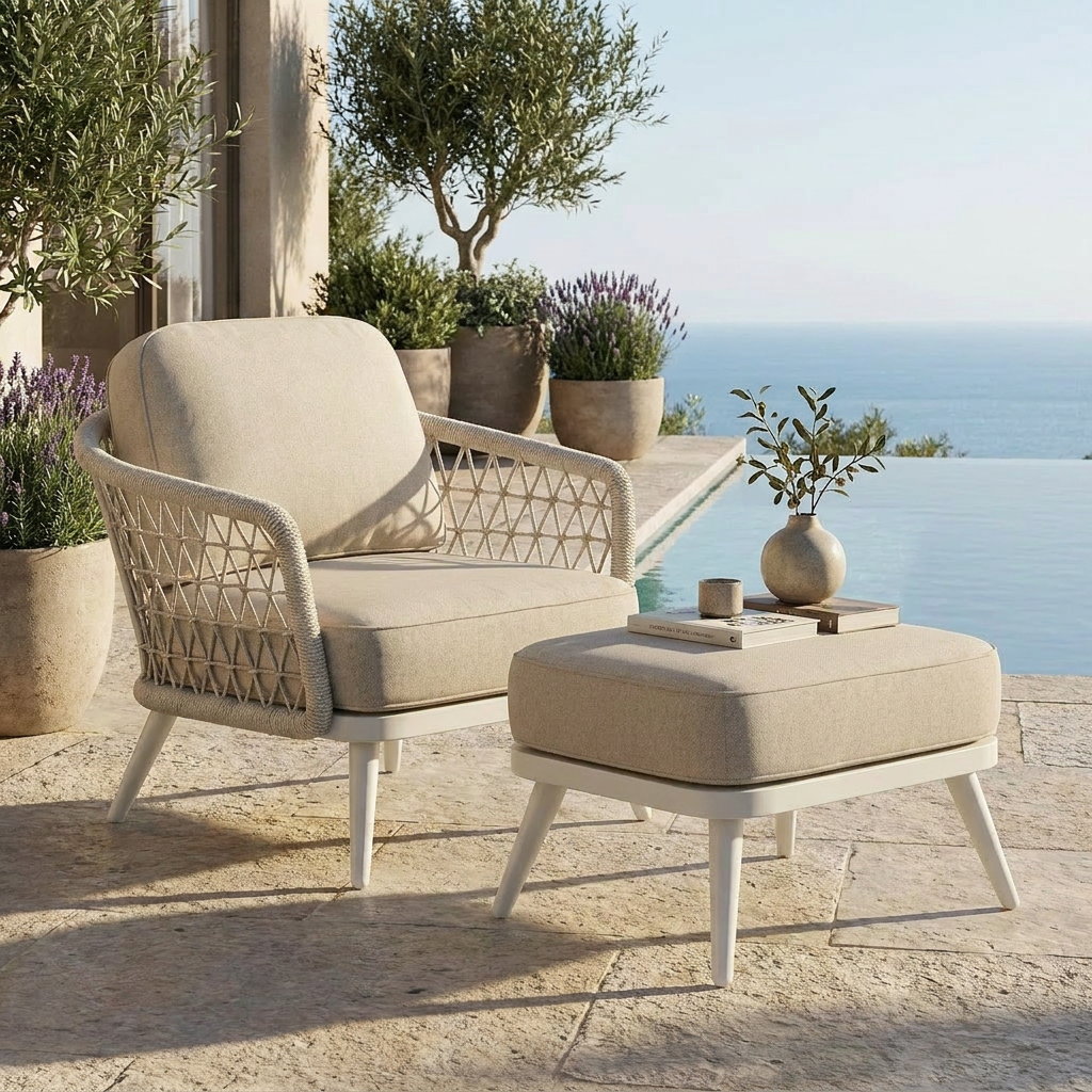 Modern Aluminum Outdoor Lounge Chair WEAVE-DL05P4-5 Modern Aluminum Outdoor Lounge Chair WEAVE-DL05P4-5