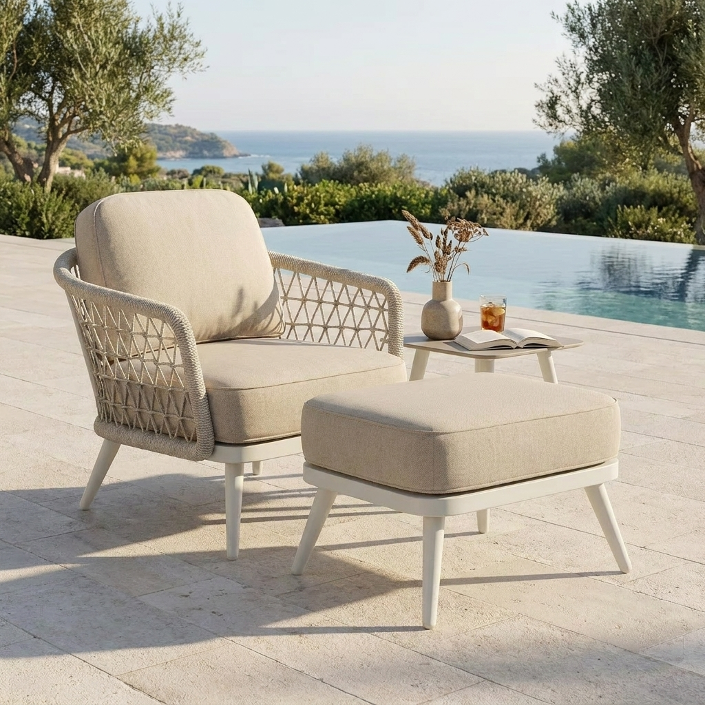 Modern Aluminum Outdoor Lounge Chair WEAVE-DL05P4-5 Modern Aluminum Outdoor Lounge Chair WEAVE-DL05P4-5