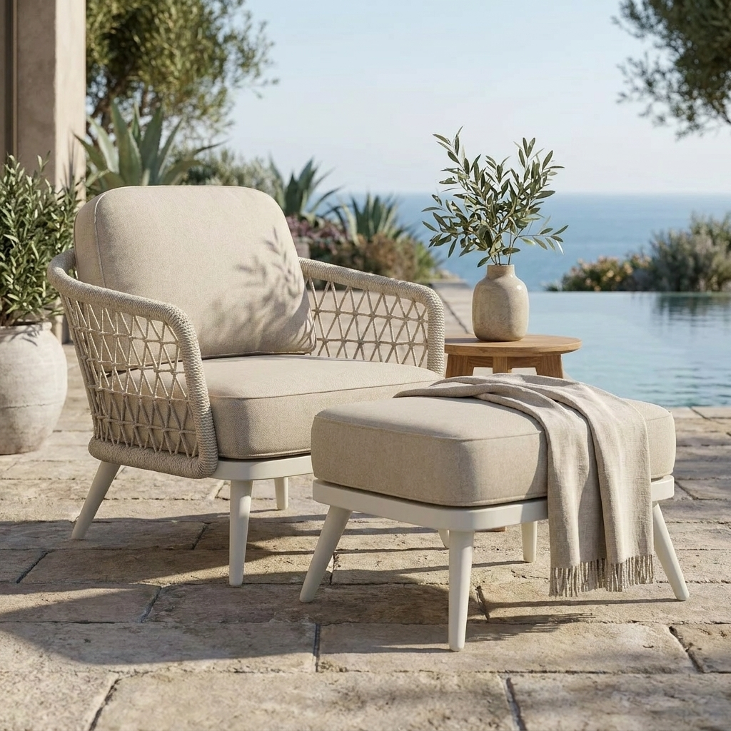 Modern Aluminum Outdoor Lounge Chair WEAVE-DL05P4-5 Modern Aluminum Outdoor Lounge Chair WEAVE-DL05P4-5