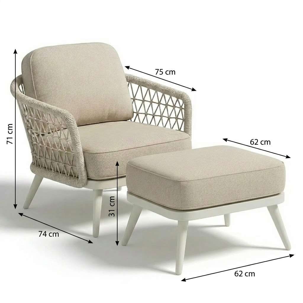 Modern Aluminum Outdoor Lounge Chair WEAVE-DL05P4-5 Modern Aluminum Outdoor Lounge Chair WEAVE-DL05P4-5