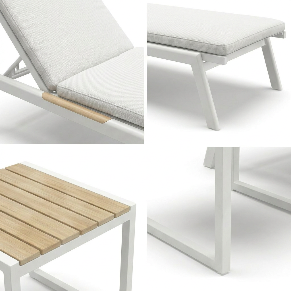 Modern Outdoor Aluminum Sun Lounger LEVITA-DL04P3-5